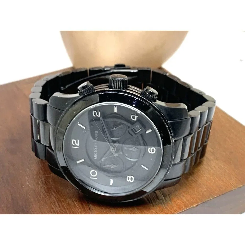 Michael Kors Men's Watch MK8157 Quartz Chronograph Black Dial Stainless Steel